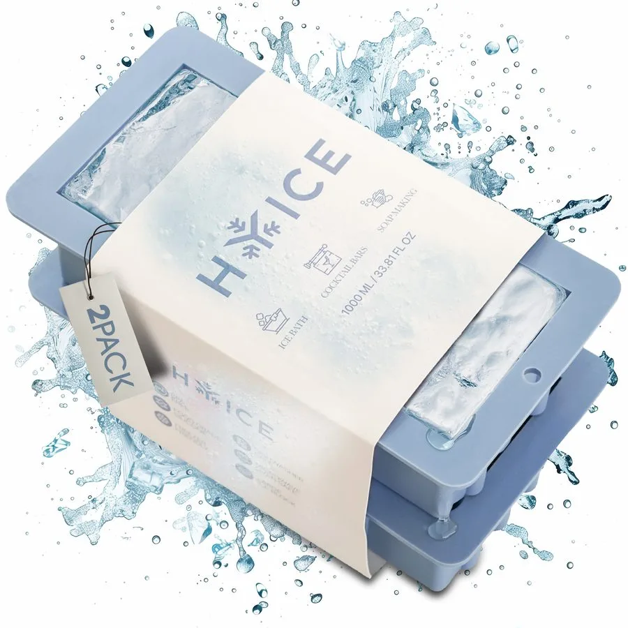 HYICE 2.5LB Ice Block Mold 2-Pack for Cold Plunge & Ice Bath